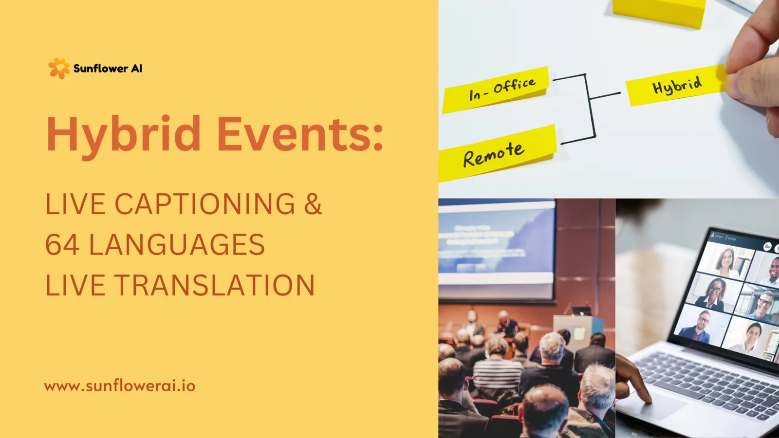Case Study: Hybrid Event Live Captioning with SunflowerAI
