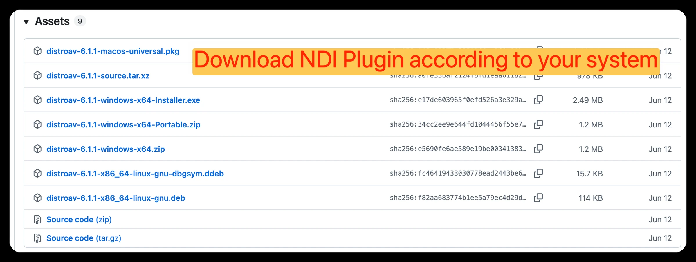 Picking the DistroAV download for your operating system