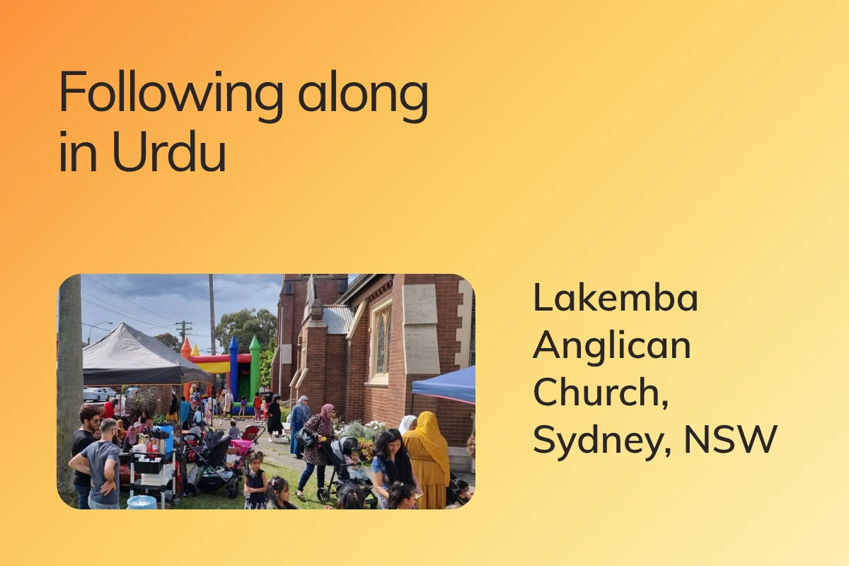 Following along in Urdu at Lakemba Anglican Church
