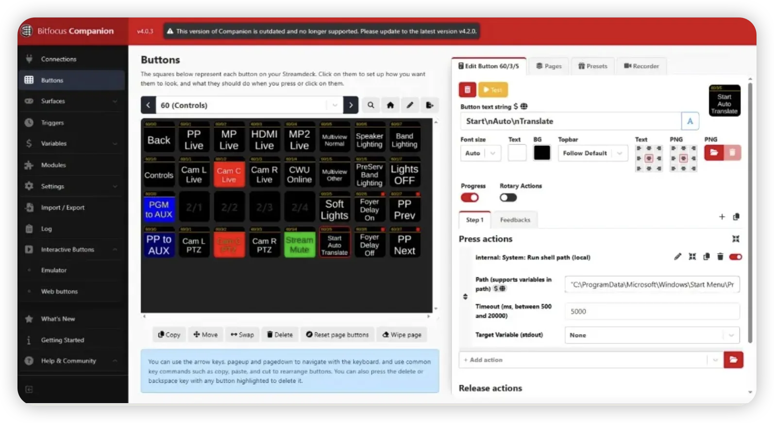 One-Click Start: Auto-Start Sunflower AI Translation with a Stream Deck or Companion